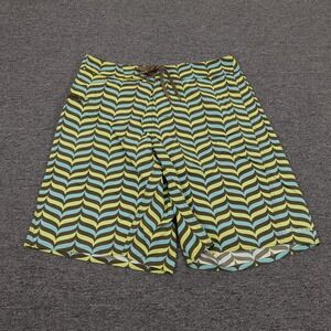 Patagonia Board Shorts Mens 32 Multicolor Chevron‎ Swim Trunks Nylon Drawstring